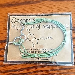 BOUTIQUE VENDOR Serotonin chemistry  symbol wish bracelet